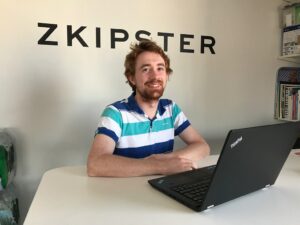 Michal Sudwoj working with zkipster on a ETH Studio challenge.