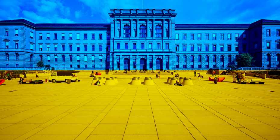 ETH Zürich in blue and yellow