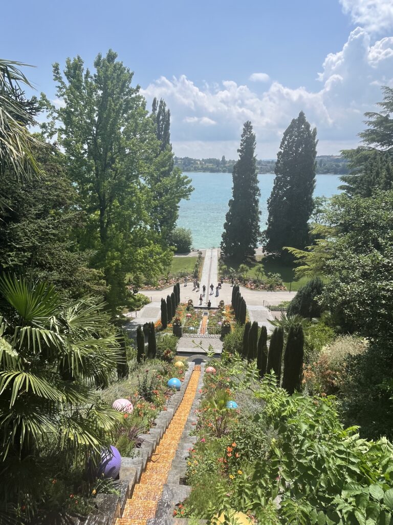 View from the top of Mainau Island - the breathtakingly beautiful 'flower island' on Lake Constance where the conference concluded with a celebration aboard the ‘Sonnenkönigin.’